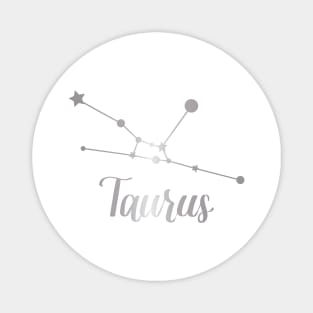 Taurus Zodiac Constellation in Silver Magnet